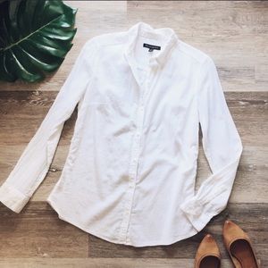 BANANA REPUBLIC | Gauzy Crepe Style Cotton Shirt